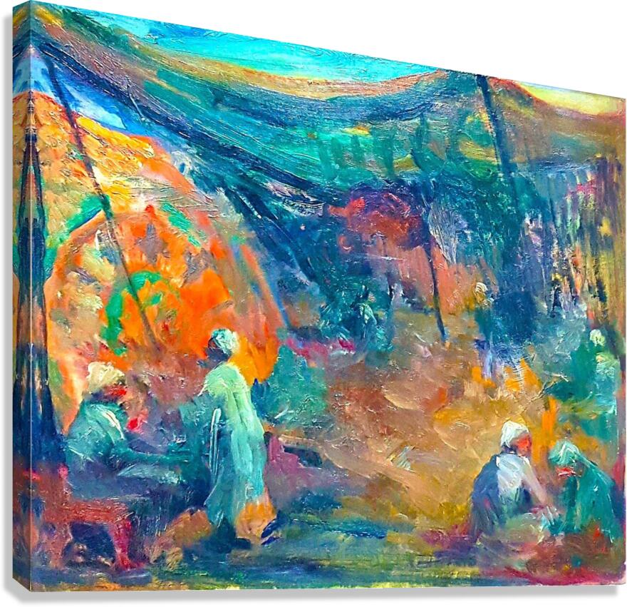 Tent for farmers Canvas Print