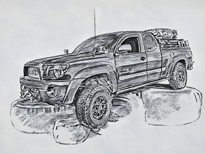 pickup truck drawing