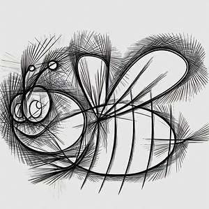 bee pencil sketch 240805