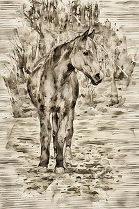 ArtX 502 horse Pentax K10d