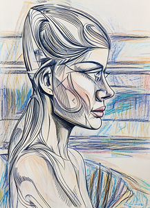 ArtXcl 320 woman portrait abstract