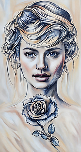 ArtXcl 337 woman with rose