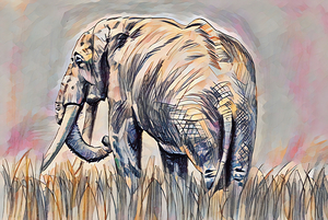 ArtXcl 339 elephant pencil sketch