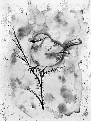ArtX 13 bird on a branch