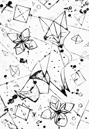 ArtX 16 fox-abstract line-drawing