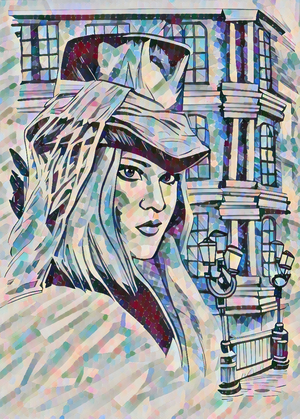 ArtXcl 390 woman-house-pen-drawing