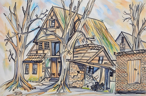 ArtXcl 407 house-dying-trees