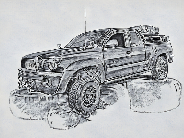pickup truck drawing