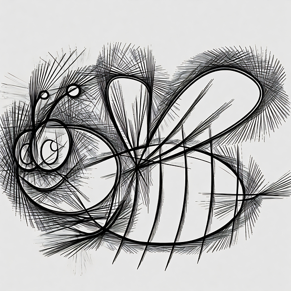 bee pencil sketch 240805