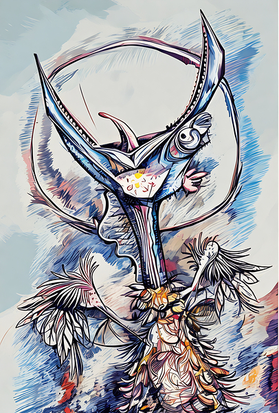 ArtXcl 316 crazy bird Print