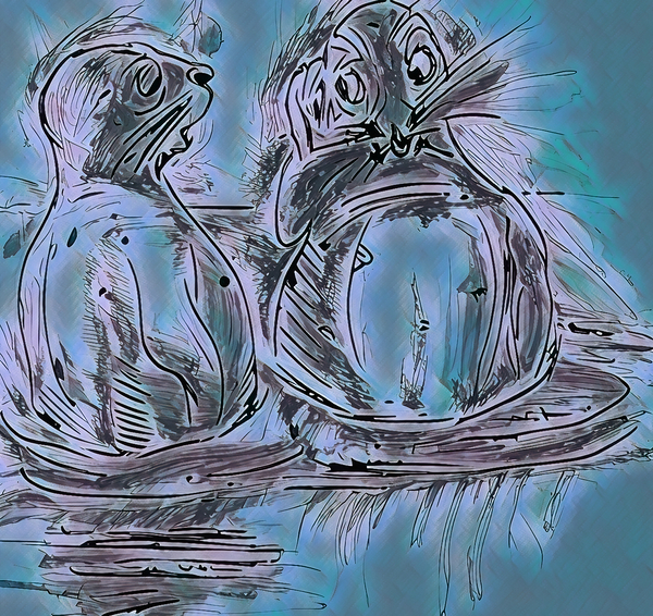 ArtXcl 309 sketch Seals Print