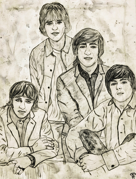 ArtX 511 Beatles old pencil drawing