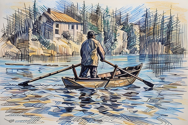ArtXcl 321 boat lake Print