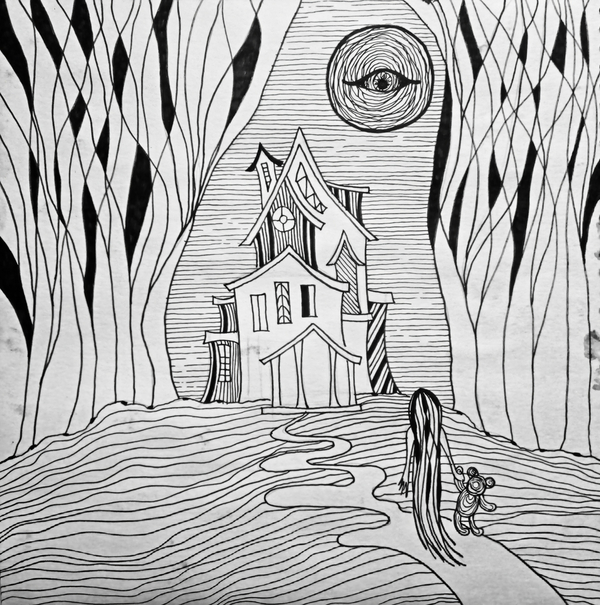 ArtX 12 abandoned house child walking  Print
