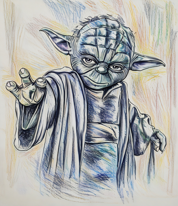 ArtXcl 383 yoda-sketch-enhanced Print