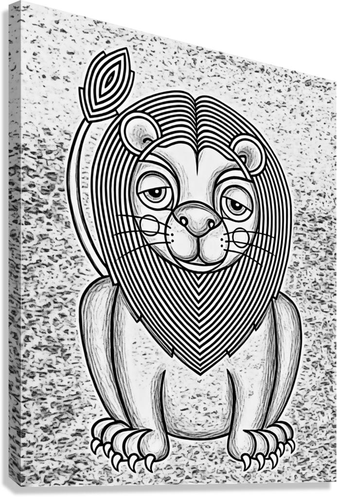 lion sketch charcoal 2408222  Canvas Print