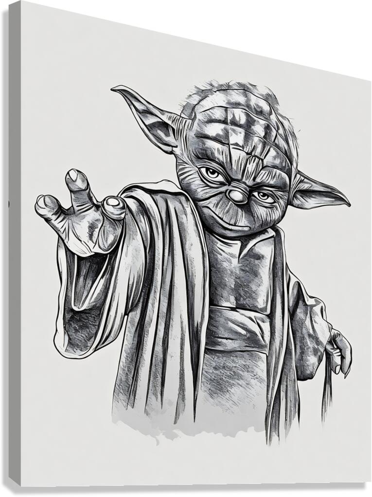 yoda sketch enh rot 2408251  Canvas Print