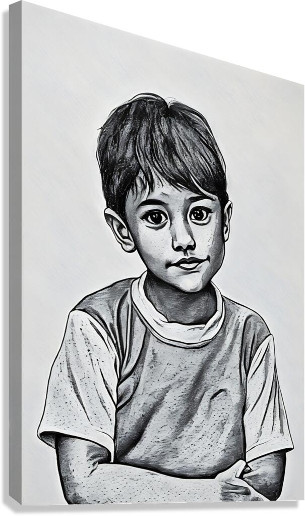 boy sketch real 2408237  Canvas Print
