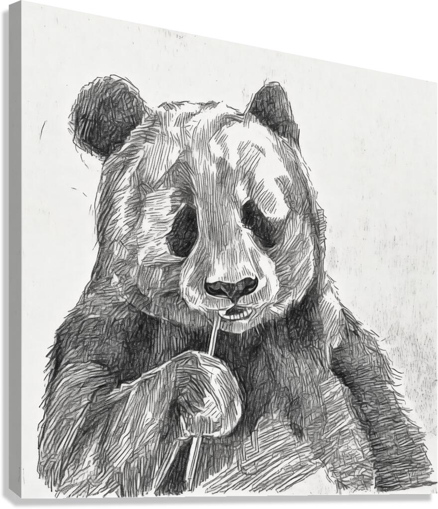 panda charcoal 2408244  Canvas Print