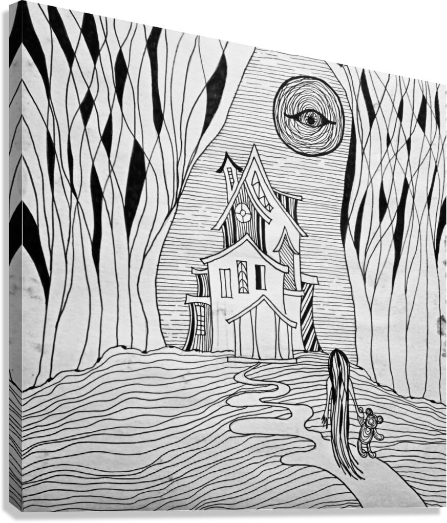 ArtX 12 abandoned house child walking  Canvas Print