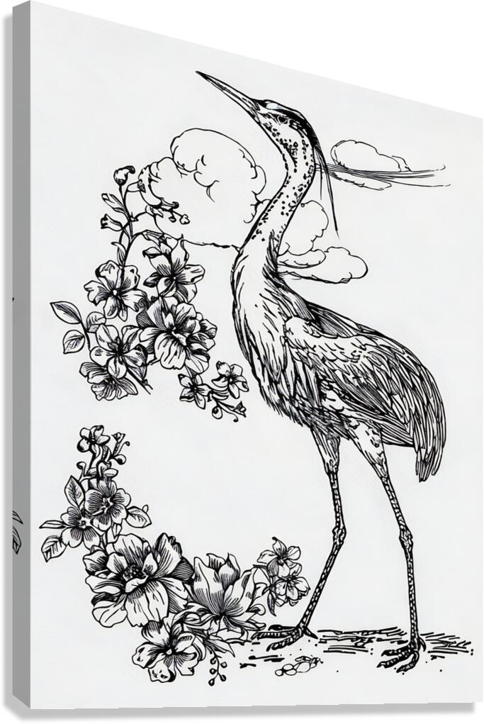 ArtX 10 crane  Canvas Print