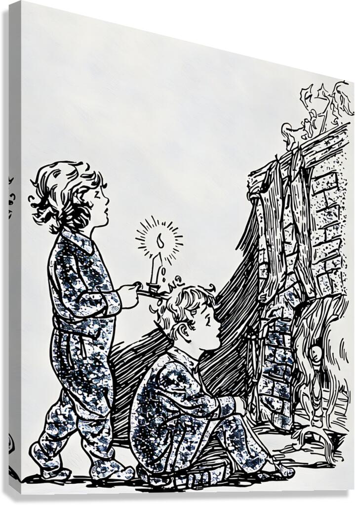 ArtX 08 two children  Canvas Print