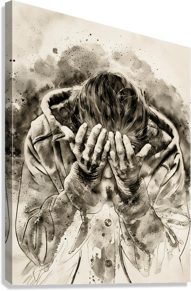 ArtX 503 woman praying  Canvas Print