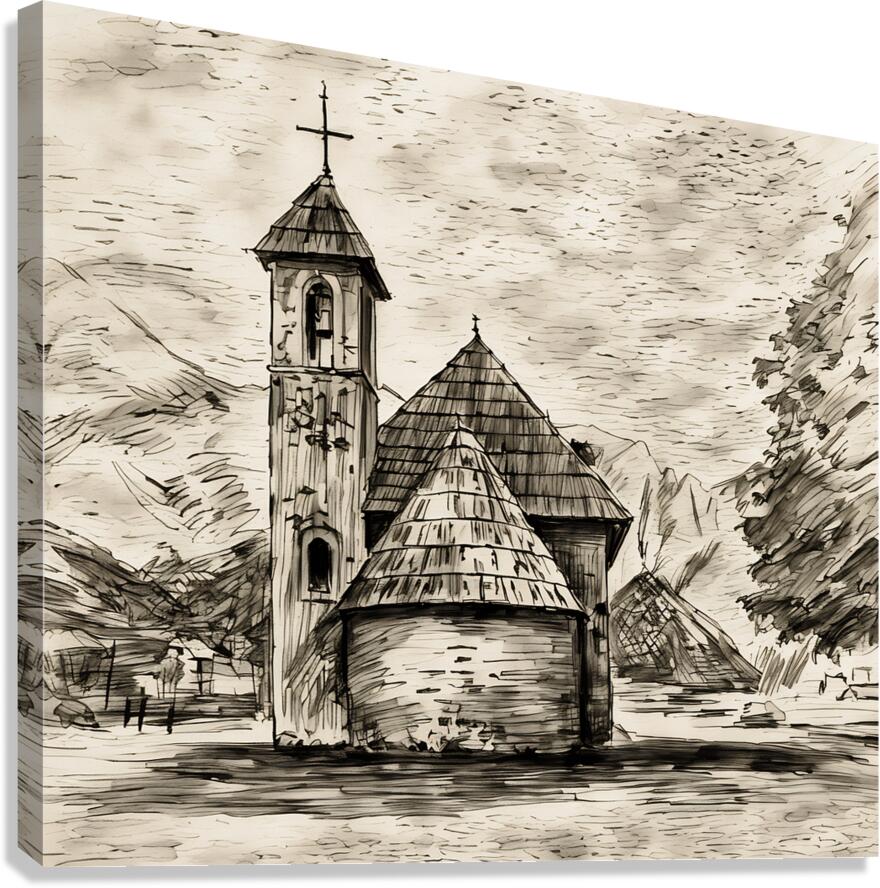 ArtX 515 church albania  Canvas Print