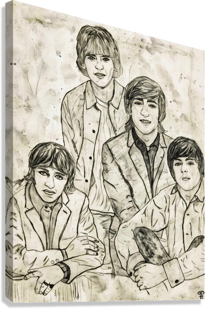 ArtX 511 Beatles old pencil drawing  Canvas Print