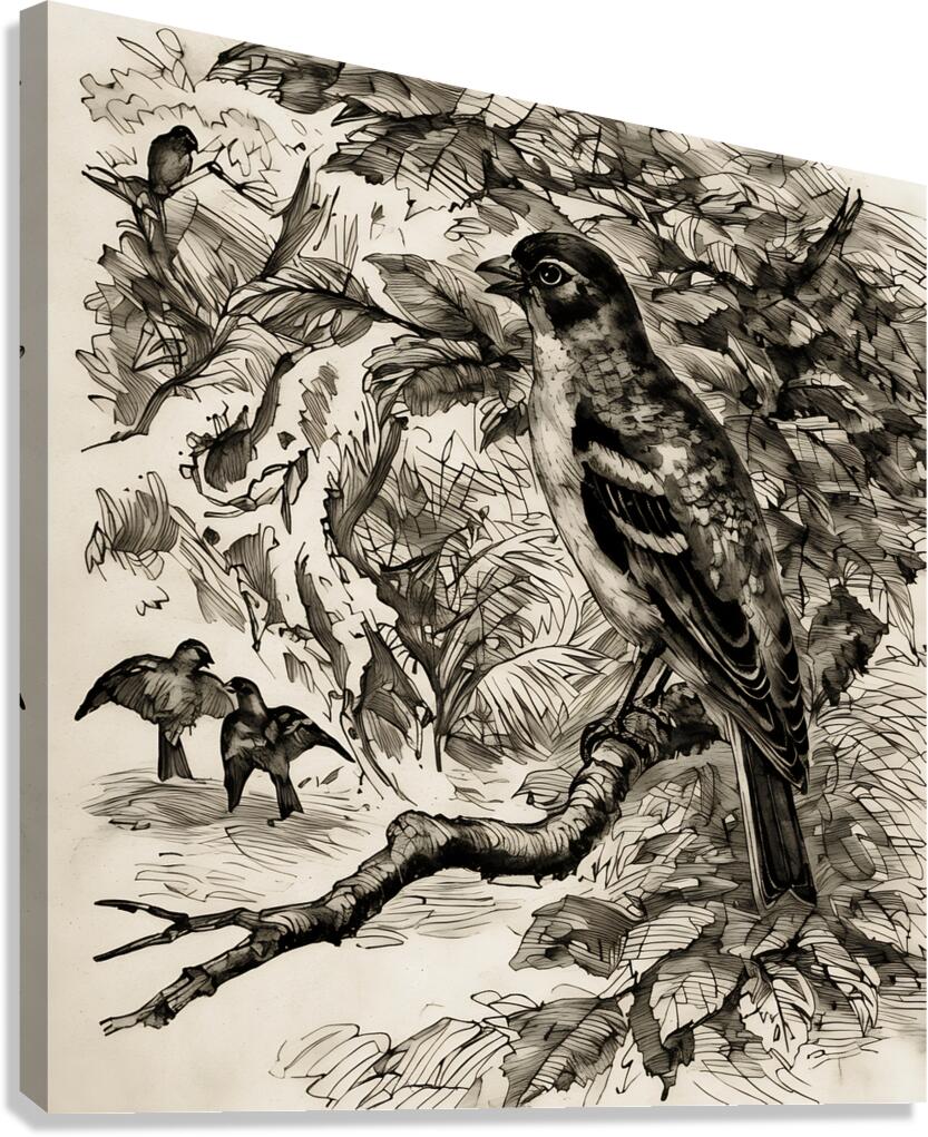 ArtX 530 birds forest  Canvas Print
