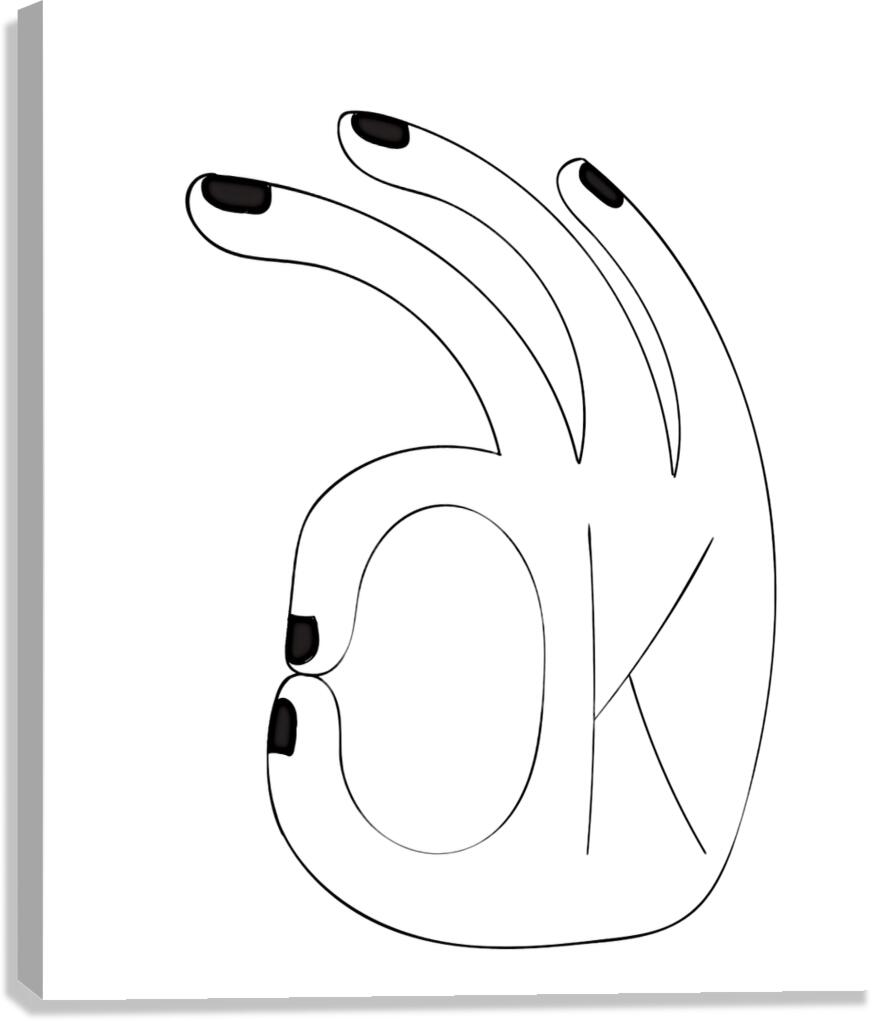 ArtX 45 Hand OK  Canvas Print