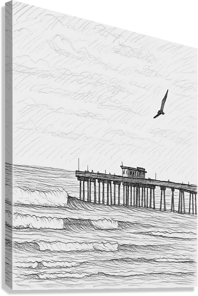 ArtX 40 Pier water  Canvas Print