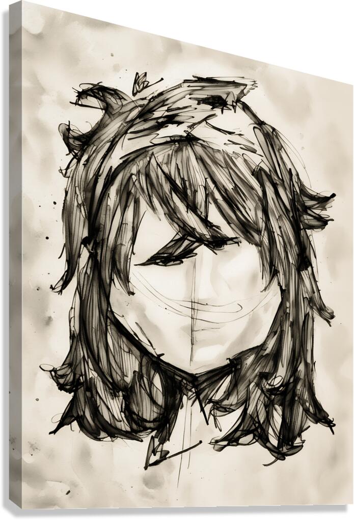 ArtX 544 Face hair  Canvas Print