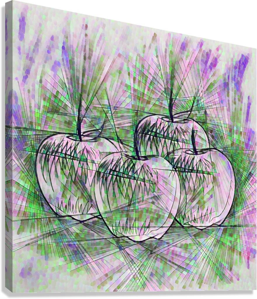 ArtXcl 301 apples pencil sketch Canvas Print