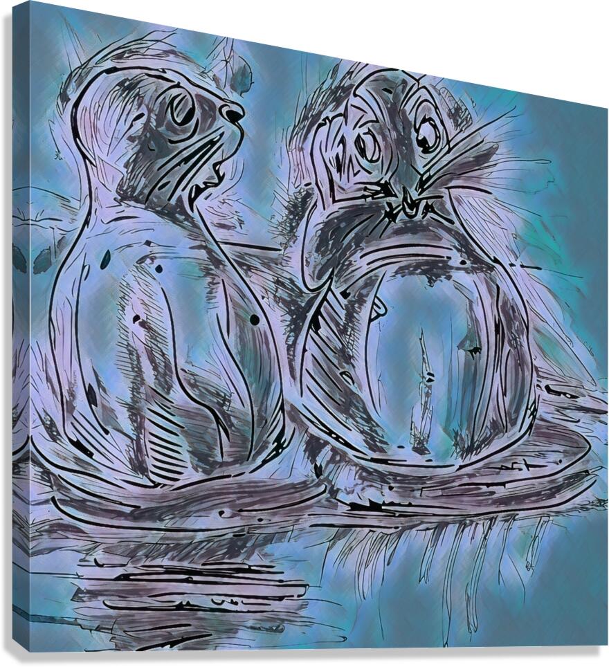 ArtXcl 309 sketch Seals Canvas Print