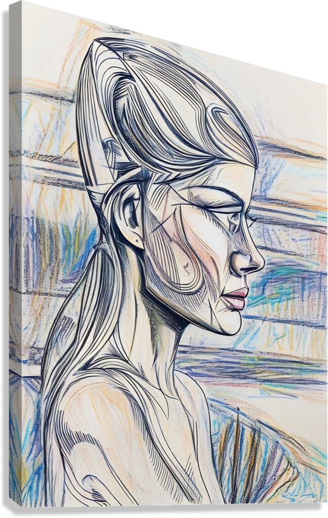 ArtXcl 320 woman portrait abstract Canvas Print
