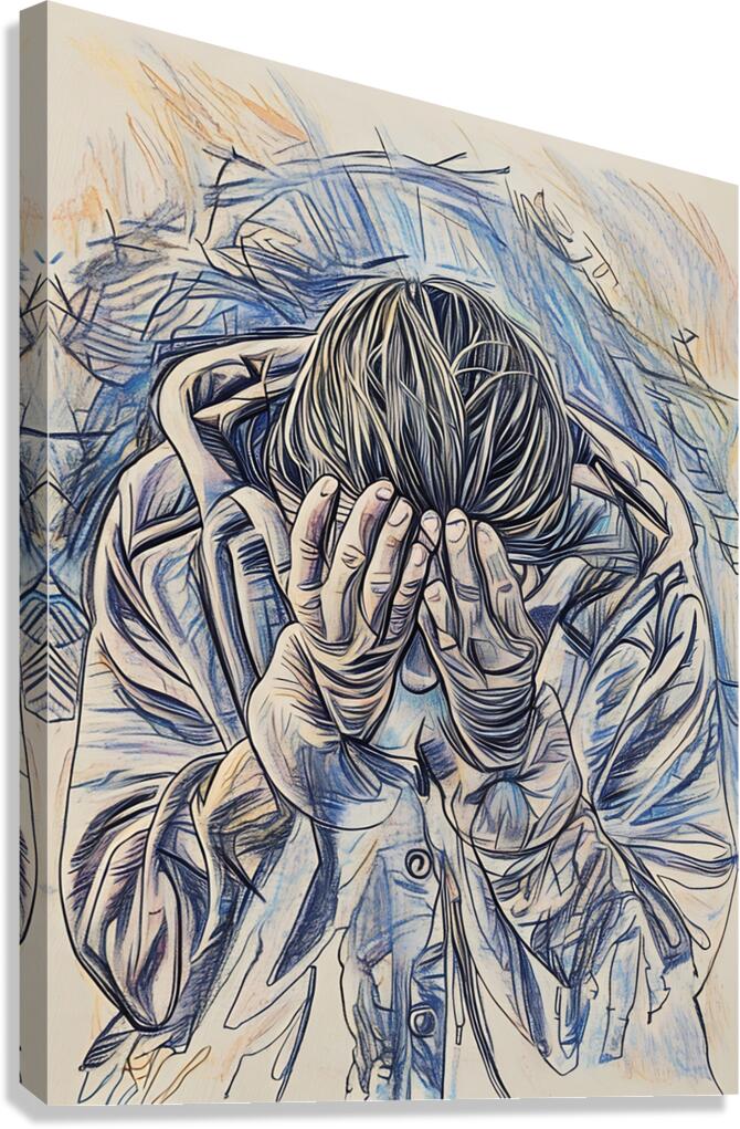 ArtXcl 323 woman praying Canvas Print