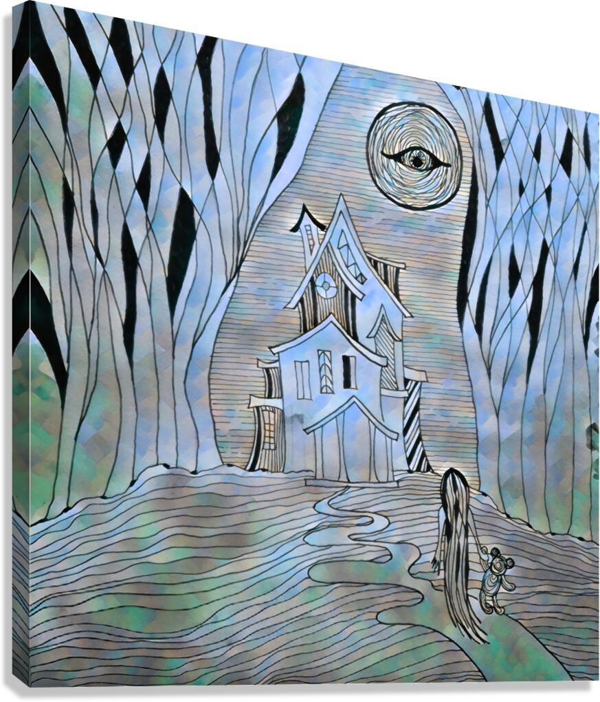 ArtXcl 325 abandoned house forest Canvas Print