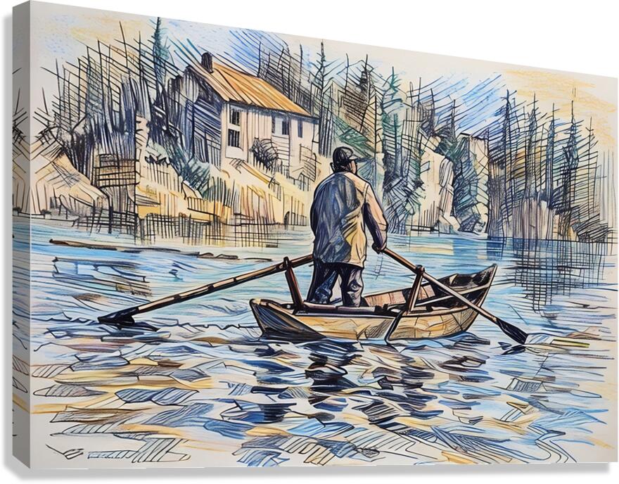 ArtXcl 321 boat lake Canvas Print