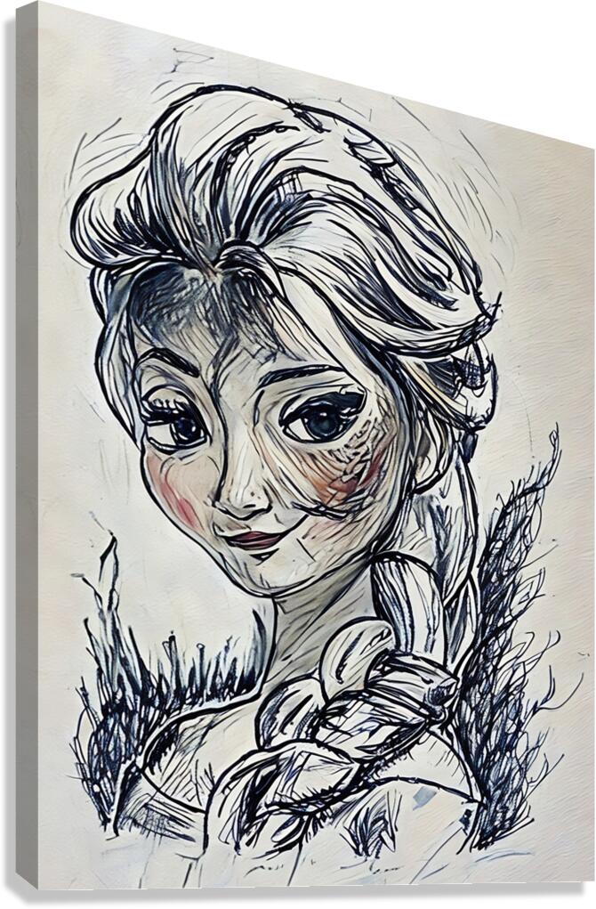 ArtXcl 340 portrait pencil sketch Canvas Print