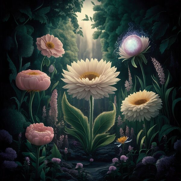 famous flimagine a hidden garden where every flow by Hisclouds