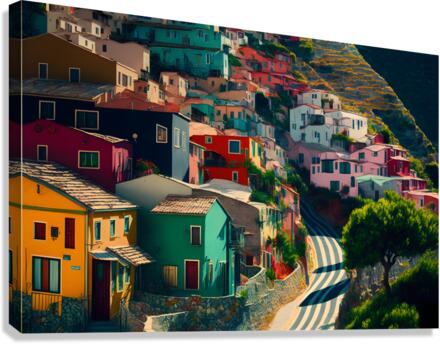 Winding Rainbow Road Canvas Print