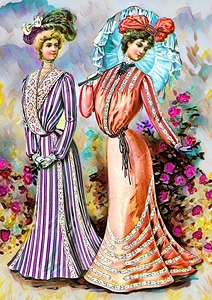 vintage2 women oilpaint