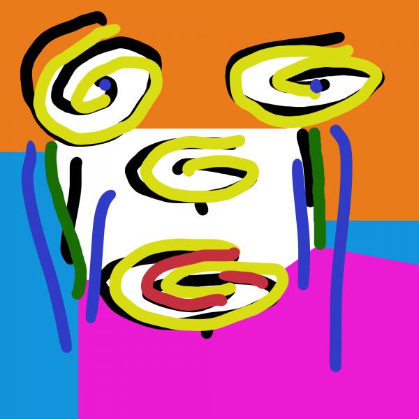 Crying yellow flowers  Print