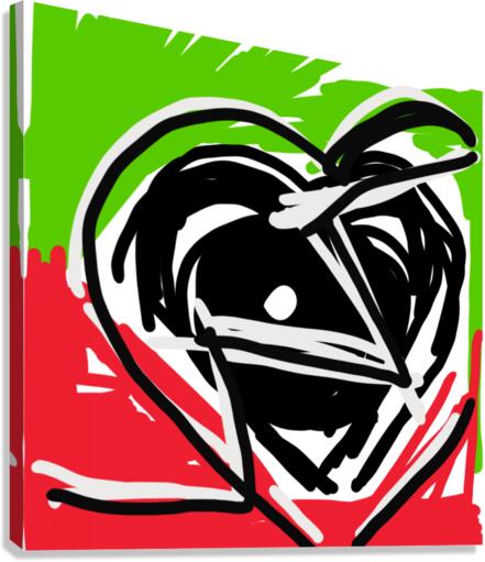 Black heart  Canvas Print