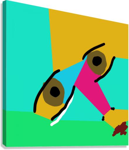 Morning rain hazel eyes  Canvas Print