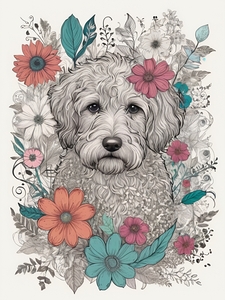 Default Doodles And Flowers Art Print 0 20