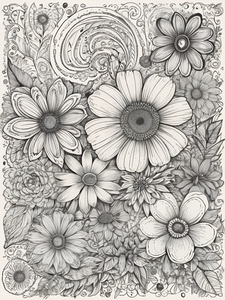 Default Doodles And Flowers Art Print 1 19