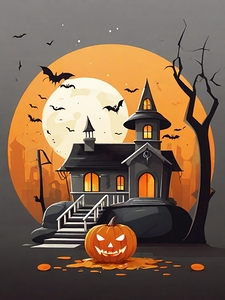 Default Vector flat illustration for halloween ce