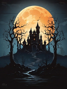 Default vector halloween illustration with silhou 1716758990.7698